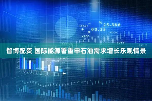智博配资 国际能源署重申石油需求增长乐观情景
